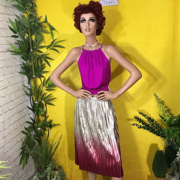 Anthropologie Ombre Pleated skirt - Picture 4 of 16